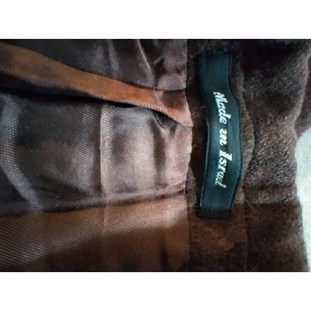 EXOTIC CAMEL HAIR DARK BROWN RAINBOW TINT UOMO JACKET BLAZER MADE IN ISRAEL SIZE